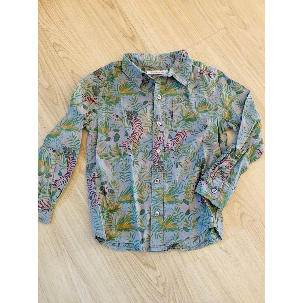button up shirt MONOPRIX KIDS tiger print 4T